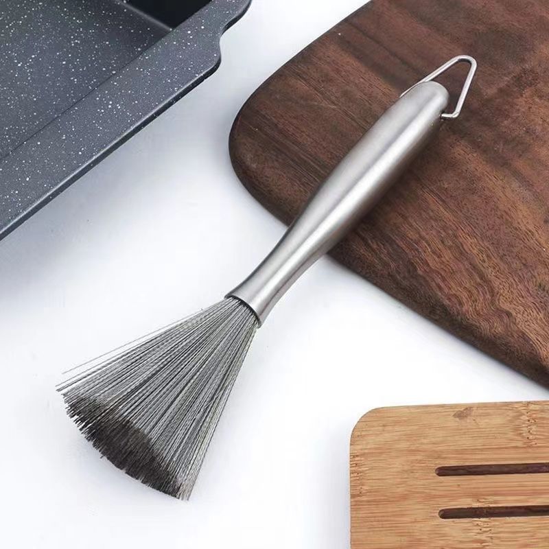 Щетка для кастрюль из нержавеющей стали, щетка для удаления масла, артефакт для посуды, популярная щетка