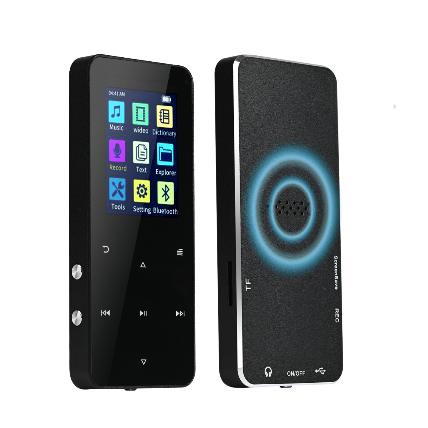 Foreign Trade Metal Bluetooth Mp3 Student Walkman Mp4 Lossless Music Player Touch Screen Recording Plug-In Card