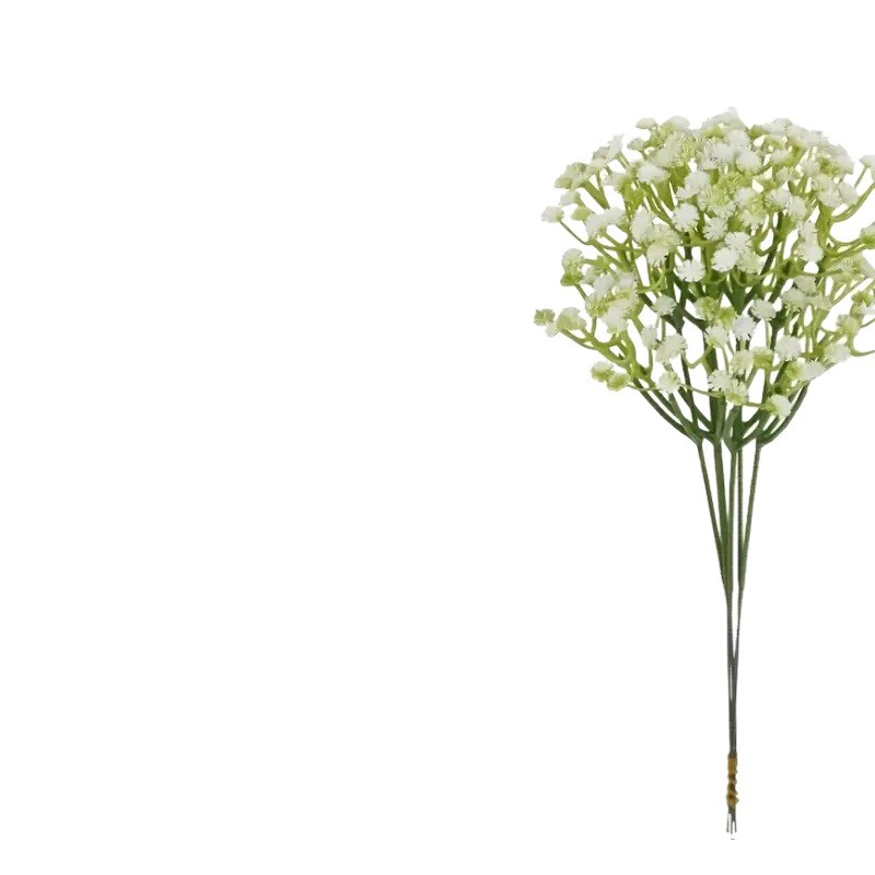 Cross-Border Dropshipping of Realistic Baby's Breath Bouquets with Green Stems and Simulated Floral Arrangements That Do Not Require Care and Are Suitable for Weddings