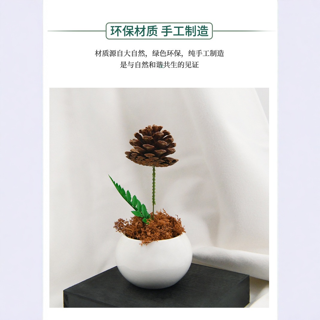 Hanging Line Pinecone North Local Pinecone Pinecone Pinecone 3-7cm Pastoral Style Decoration Ornamental Dried Original Color Pinecone Pinecone