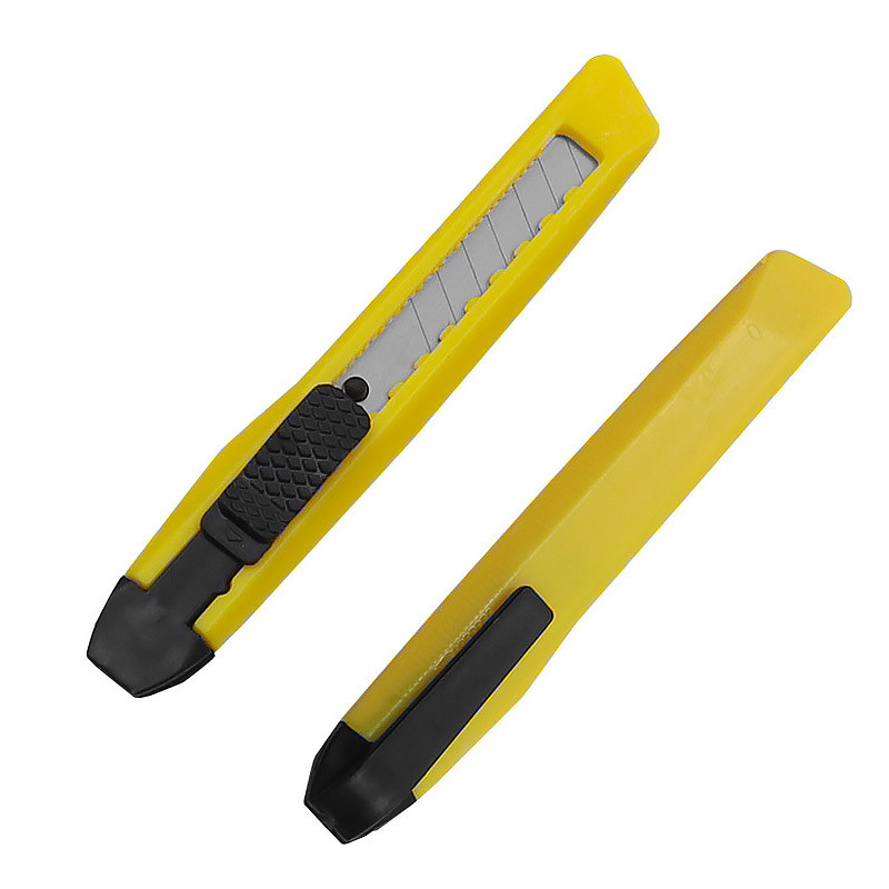 Factory wholesale large small size express unpacking knife office paper cutting stationery art knife push-pull plastic film art knife