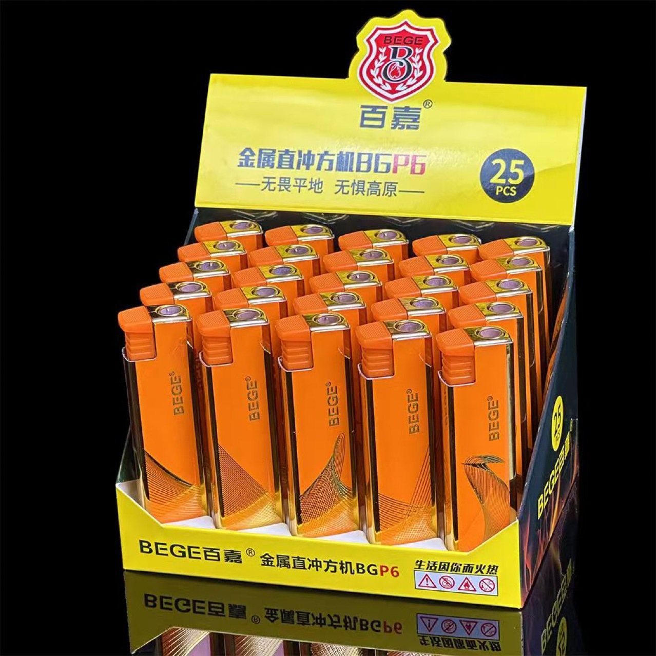 Manufacturer Baijia P6 Metal Wrapped Paper Butane Blue Flame Direct Injection Machine Windproof Lighter Inflatable Adjustable Fire Trend Variety