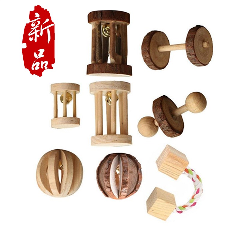 Полная бесплатная доставка Amazon игрушка из дерева для хомяков и кроликов мелких домашних животных и попугаев