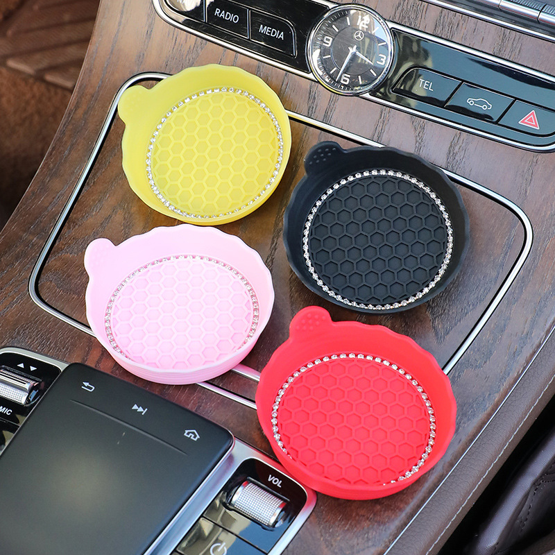 Креативный коврик для стаканов в автомобиле, противоскользящий, универсальный, для изоляции и защиты от перегрева