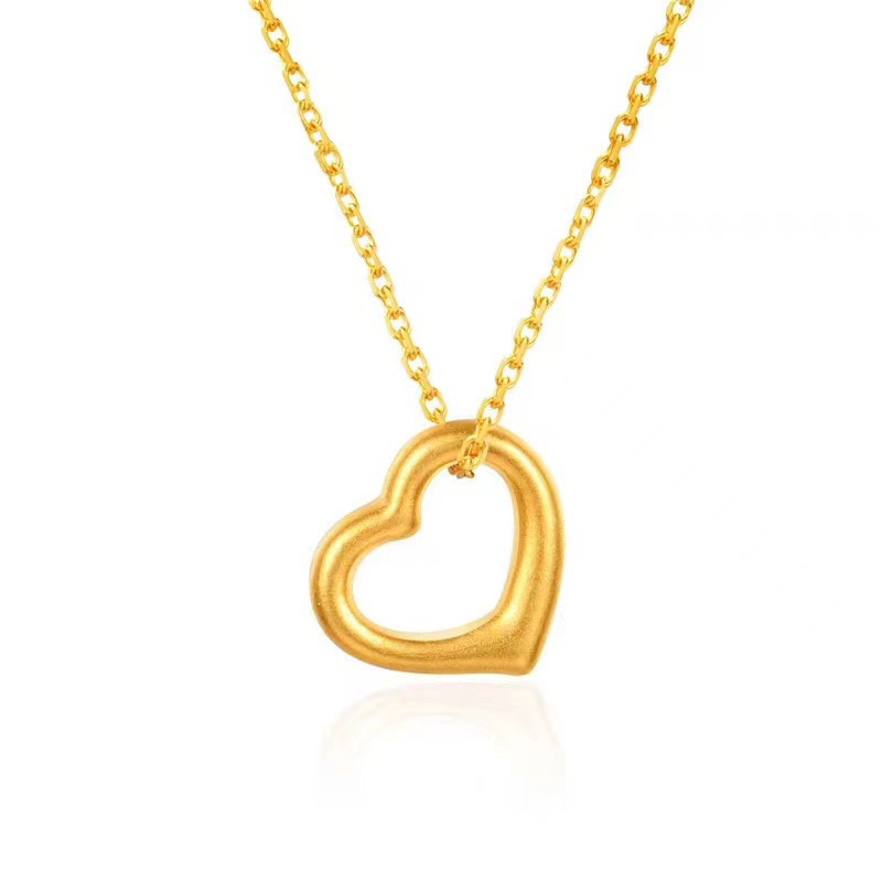 Water shell pure gold pendant 999 gold 3D hard gold 5G craft 24K gold necklace jewelry Valentine's Day beauty wholesale