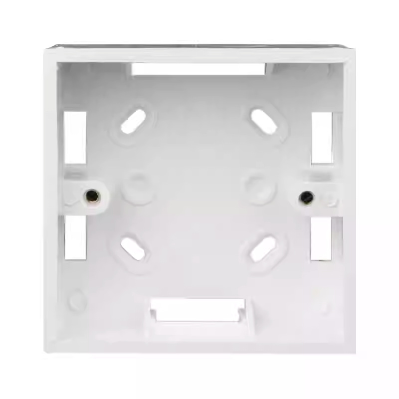 Type 86 Exposed Single Box Thickeneded Flame Retardant Pvc Switch Socket Bottom Box Engineering Home Decoration Power Junction Box