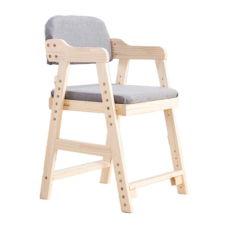 Children's Learning Chair Made of Solid Wood with Adjustable Backrest, Student Posture Correction Desk Chair, Dining Chair, Spine Protection