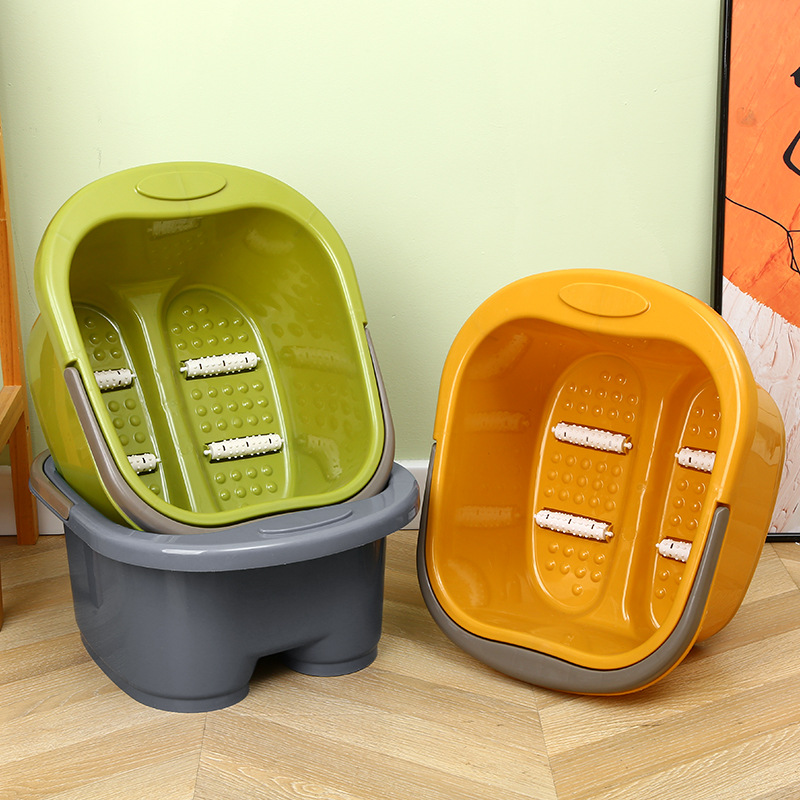 Foot Bath Bucket, Thickened Plastic, Insulated, Household Use, Portable, Deepened, Four-Wheeled Foot Spa Bucket, Foot Bath, Foot Therapy, Health Care