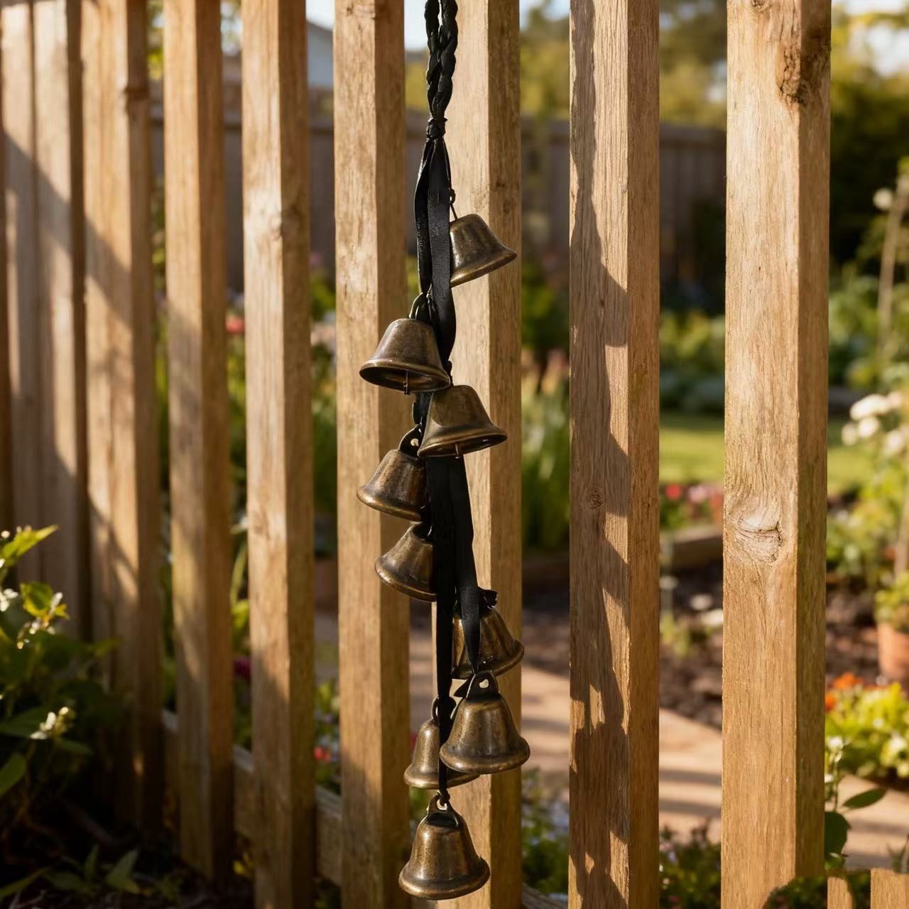 Black Satin Ribbon Woven Bell/Home Decoration/Cross-Border Witch Bell Temu Popular Bell Cross-Border