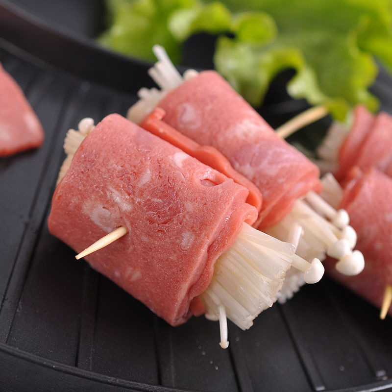 Halal Bacon Kidsren's Breakfast Home Hand Cake Sandwich Pizza Baking Barbecue Ingredients Commercial Lunch Meat Slices