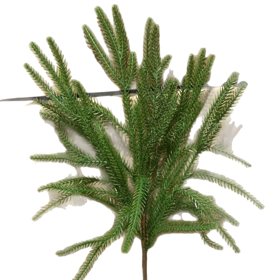 Soft Glue Simulated Nuofuk Pine Needles Single Christmas Ornaments Shooting Props Green Plants Artificial Christmas Hand-rolled Pine Needles