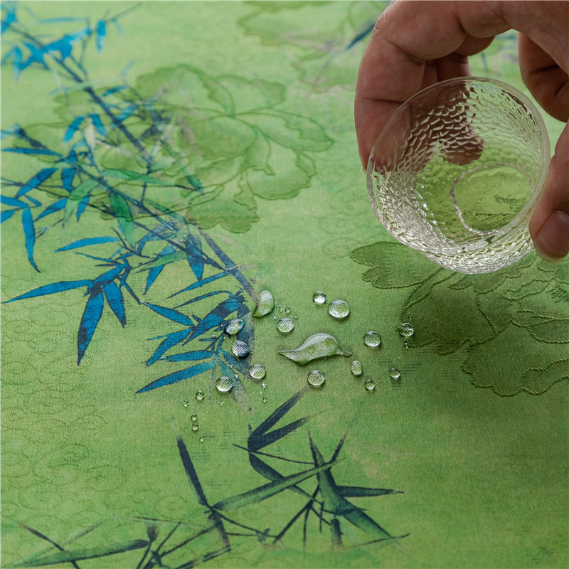 Waterproof Tea Mat Chinese Double-sided Tea Mat Fabric Table Runner Rectangular Large Tea Flag Coffee Table Light Luxury Chinese Style Bamboo