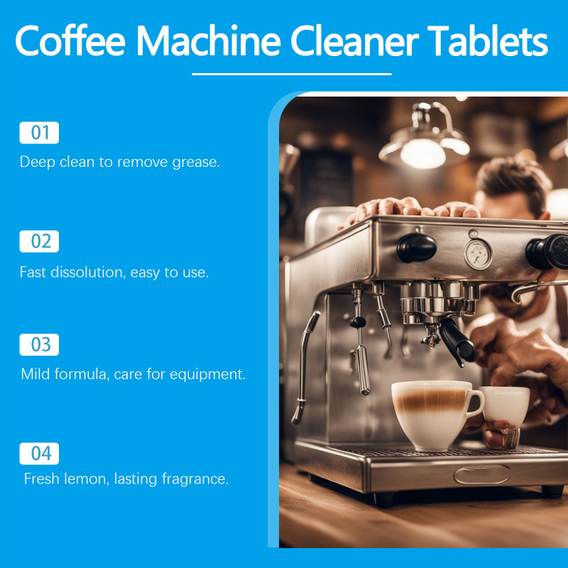 JAKEHOE Coffee Machine Descaling Cleaning Tablet Dirt Oil Stain Cleaning Keeping Kitchen Equipment Hygienic Effervescent Tablet
