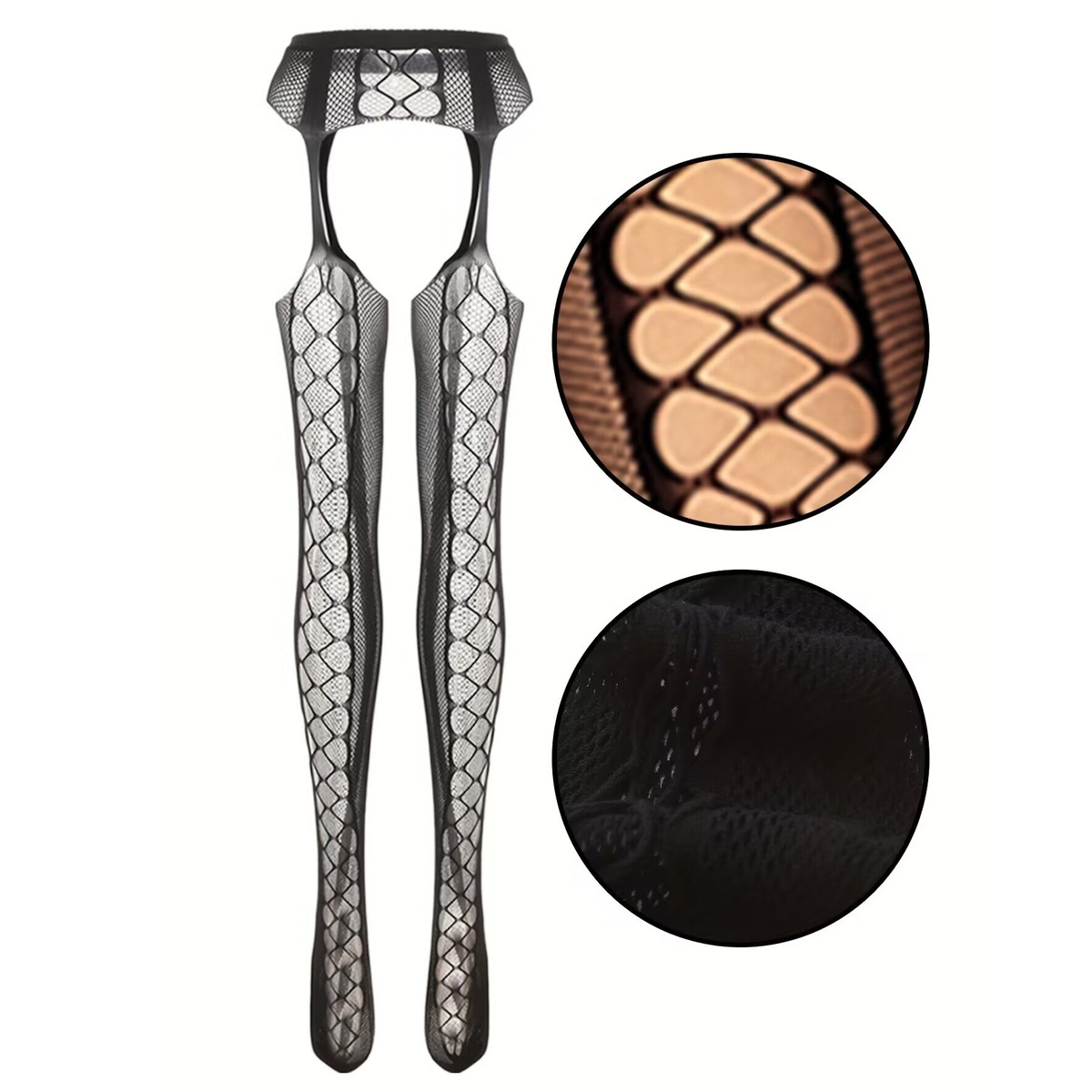 European and American sexy lace jacquard stockings women's stockings net stockings base socks black silk sexy stockings