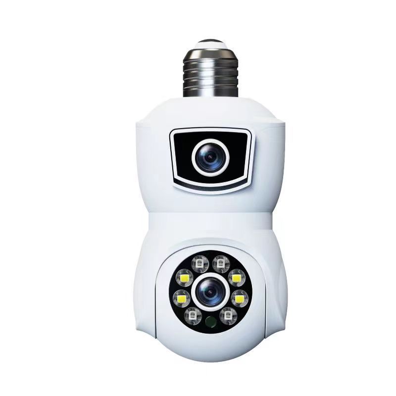 Full-color wifi intelligent monitoring dual camera lens camera 360E9 camera head bulb monitoring camera