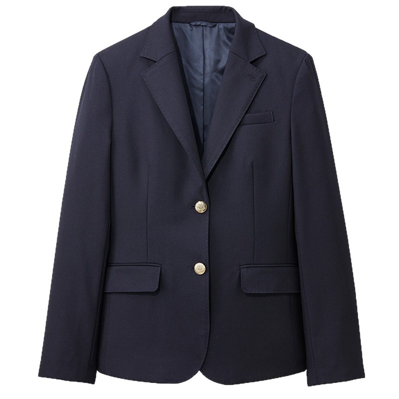 Original Two-Button Solid Color Blazer Japanese School Style Jk Uniform Gold Button Decoration Slim Fit Suit with Shoulder Pads
