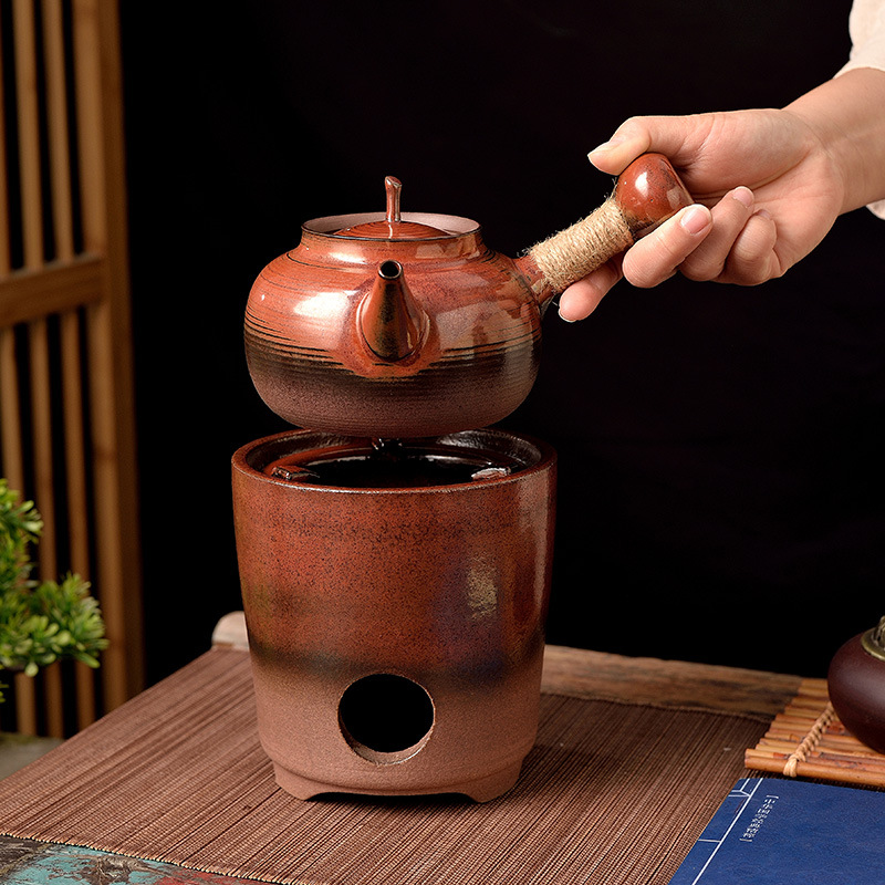 Креативная печь с изменением цвета, жаропрочная, угольная печь, чайник, домашний чайный набор
