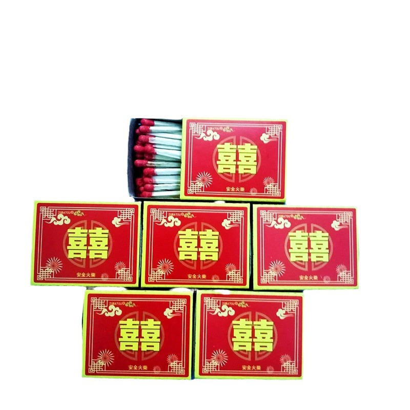 Classic Double Happiness Match Old Style Ordinary Match Fu Cai Match Temple Match Advertising Botou Match