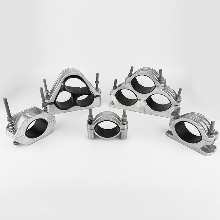 Cable Fixing Clip High Voltage Wholesale Aluminum Alloy Hoop Clamp Single Core Multi-Core Flexible Anti-Magnetic Wire Clip Damping
