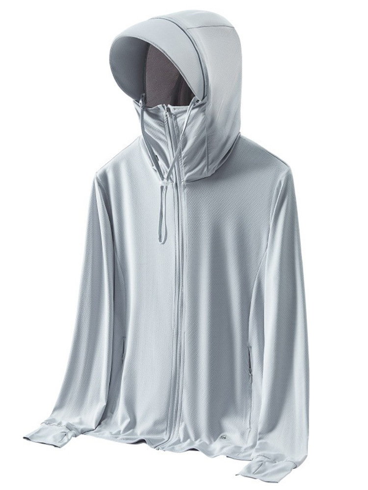 A Certain Banana Ice Silk Lightweight Sun Protection Clothing for Women Summer Uv Protection Sun Protection Clothing Breathable Brim Removable Sun Protection Jacket