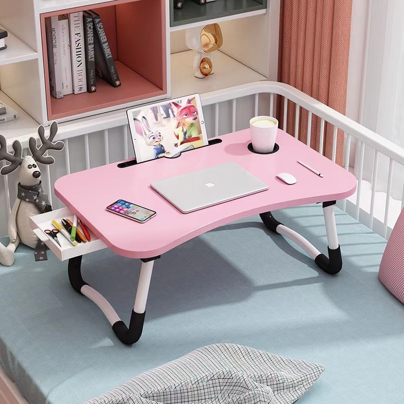 New Bed Folding Computer Desk Bay Window Bedside Desk Notebook Office Lazy Table Student Dormitory Small Table