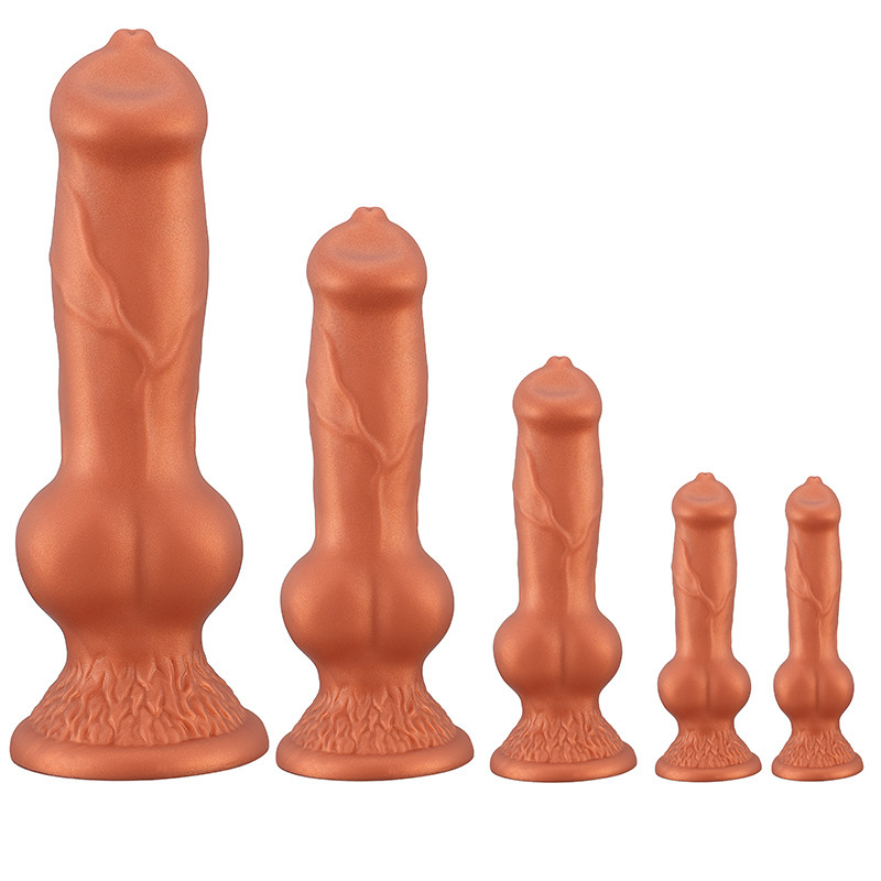 Искусственный дильдо из жидкого силикона для собак, набор из 5 предметов для женской мастурбации, популярный анальный пробка для животных, игрушка для анального расширения