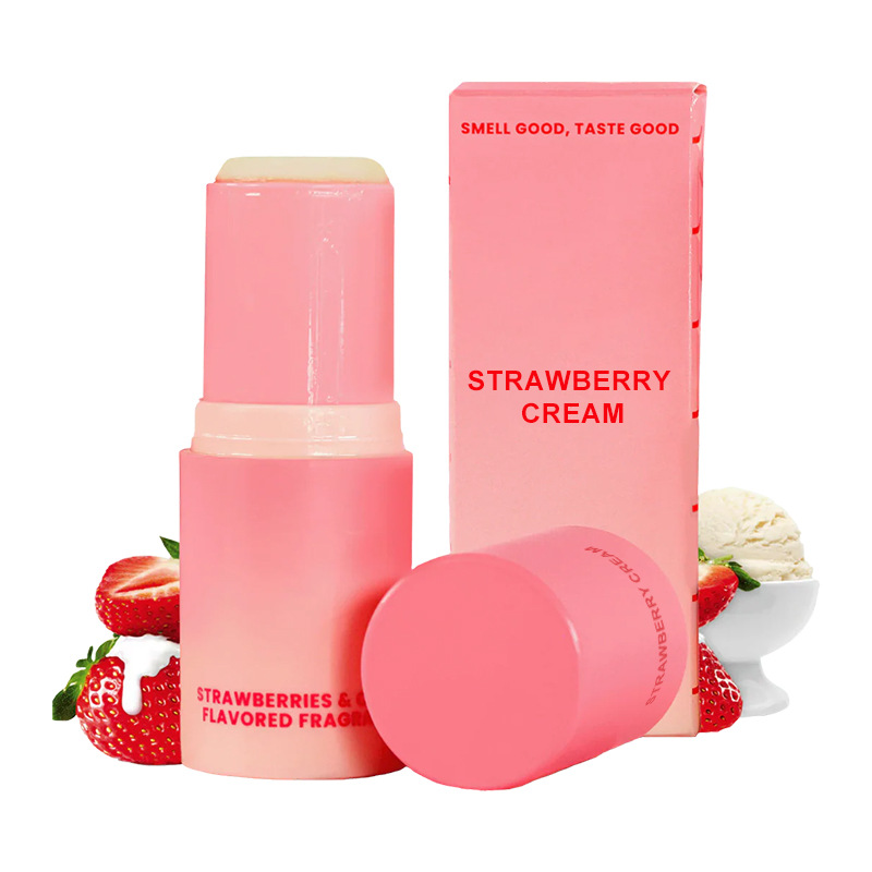 Cross-Border Customized Full English Solid Balm Sweetheart Strawberry Cream Flavor Solid Scent Foreign Trade Explosion
