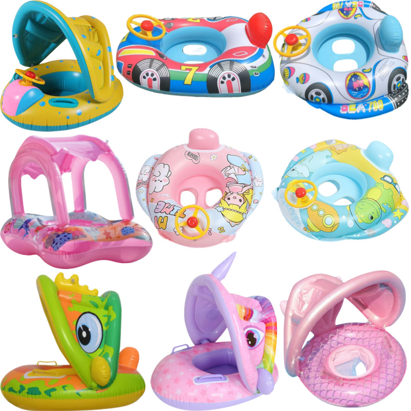 Оптовая продажа утолщенного звукового сигнала для руля, детская мультяшная машина, детское плавательное кресло, водный автомобиль, лодка