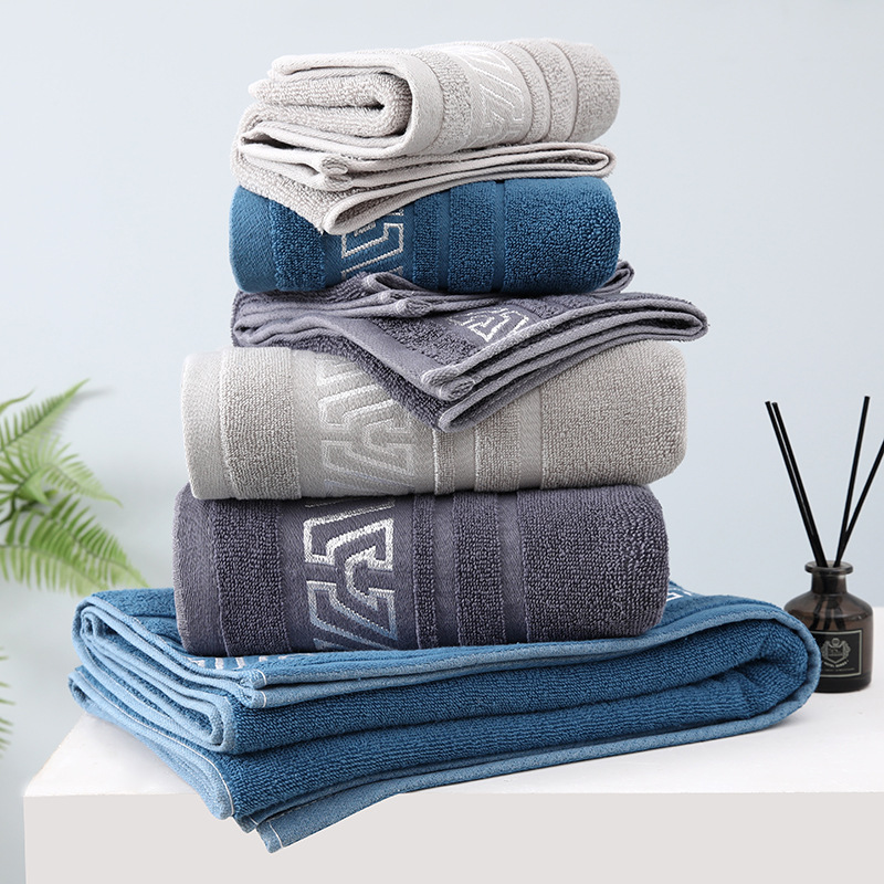 Wholesale Baoding towel temu,shein label household wash bath towel thickened absorbent bath towel jacquard super
