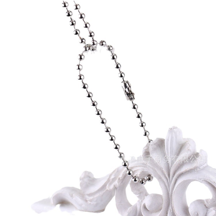 2.4mm tag chain wholesale DIY jewelry key chain bead chain material iron bead chain necklace chain