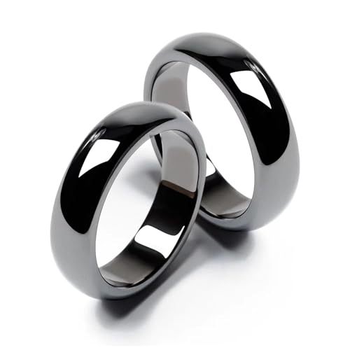 Cross-border hot-selling ring rhombus flat curved ring simple black gallstone polishing ring high-level feeling couple ring