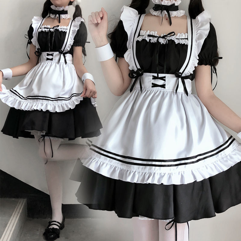 Maid Costume Japanese COS Cute Student dress Big Brother Lolita suit Secondary plus size Costume Daily
