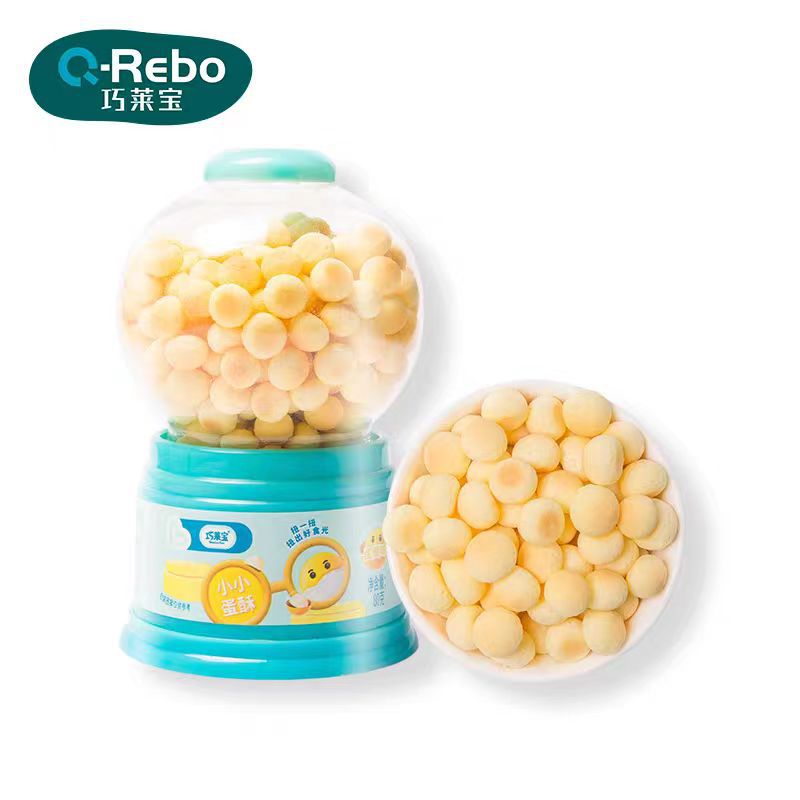 August 2025 Qiaolaibao Gashapon Machine Small Steamed Buns 80g Mini Egg Puffs Mixed Flavors Milk Flavor Egg Yolk Flavor