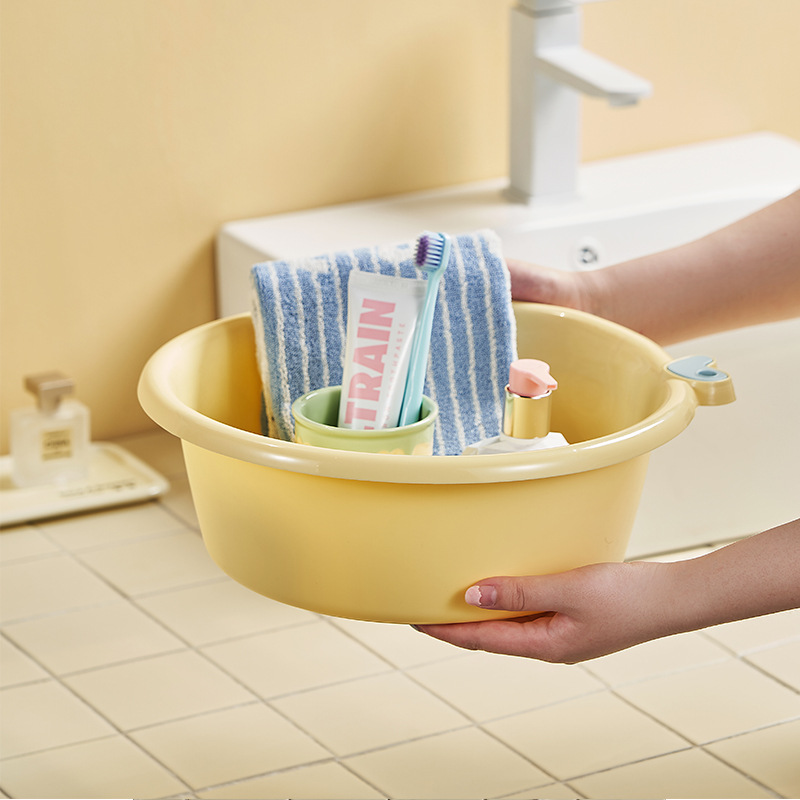 Student Dormitory Toiletry Set for Boarding Students, Bath Supplies Bucket, Basin, Toothbrushing Cup, Soap Box, Large