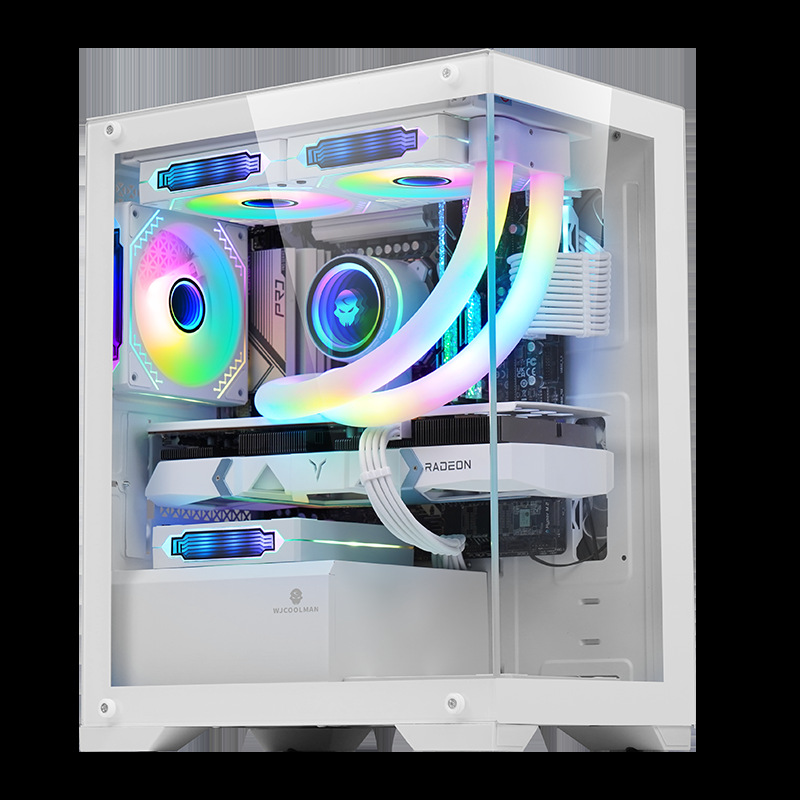 Корпус Play Jia Prism мини настольный стеклянный боковой прозрачный игровой e-sports MATX