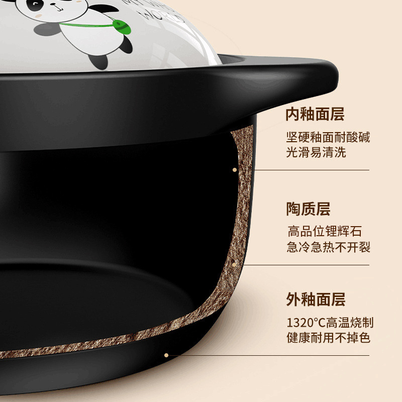 Casserole Stew Pot Household Gas High Temperature Resistant Ceramic Soup Pot Dry-burning Non-cracking Gas Stove Special Rice Casserole