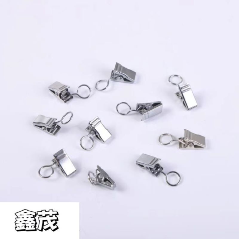 Manufacturer Curtain Clip Shower Curtain Tapestry Background Cloth Clip Opening Closed Mouth Sawtooth Buckle Clip Towel Metal Curtain Accessories