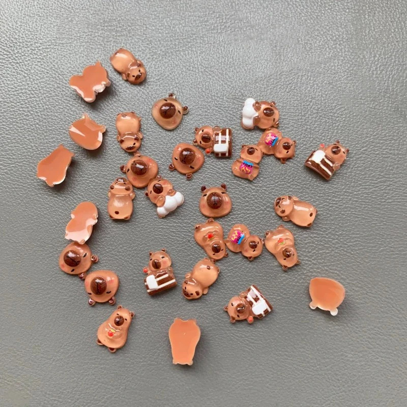 Super Mini Capibala Gadgets Internet Celebrity Toys Cartoon Capybara Doll Ornaments Manicure DIY Accessories