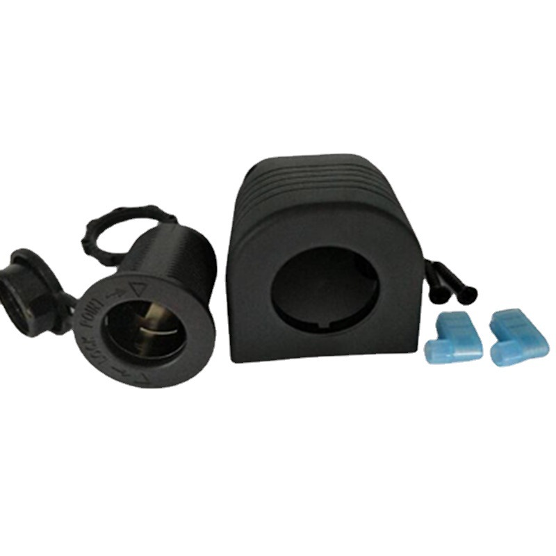 Car 12V-24V cigarette lighter socket motorcycle cigarette lighter female seat 12V car charger power socket