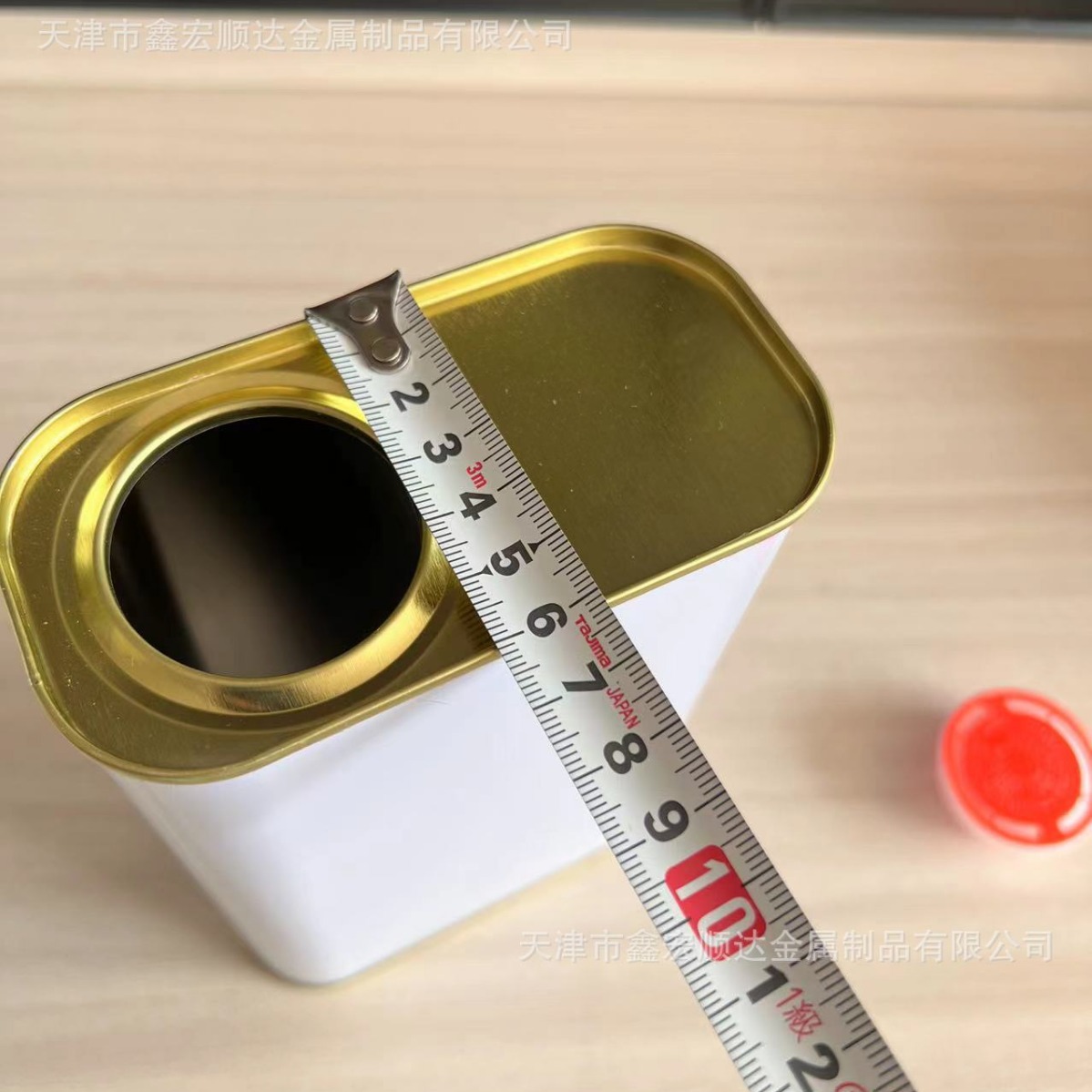 Square can 1 liter square tinplate oil barrel 1kg chemical solvent sample can paint barrel 1L glue packaging iron barrel