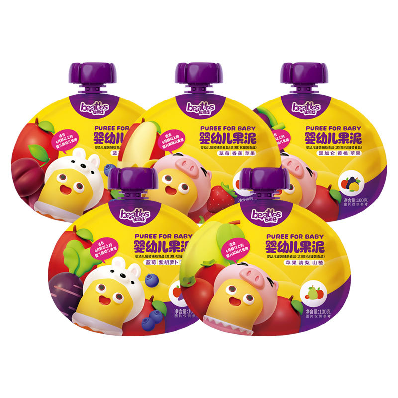 Bidos Infant Fruit Puree Children's Baby Food Complementary Food Fruit Apple