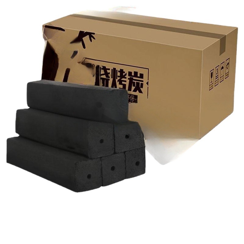 Barbecue Essential Fruit Charcoal Barbecue Charcoal Bamboo Charcoal Smokeless Household Burn-Resistant Heating Charcoal Mechanism Charcoal Whole Box Wholesale