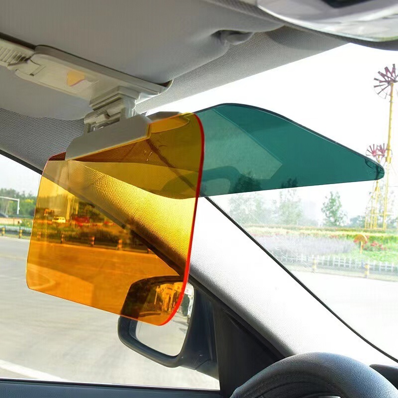 Car Day and Night Anti-Glare Mirror, Car Sun Visor, Night Vision Goggles, Anti-Glare Strong Light Windshield
