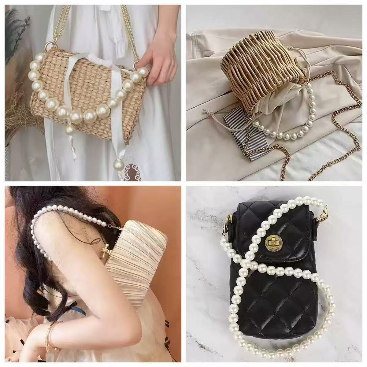 DIY Pearl Chain Accessories Pearl Bag Chain Hanging Chain Beaded Pearl DIY Material Bag Chain Phone Case Pendant