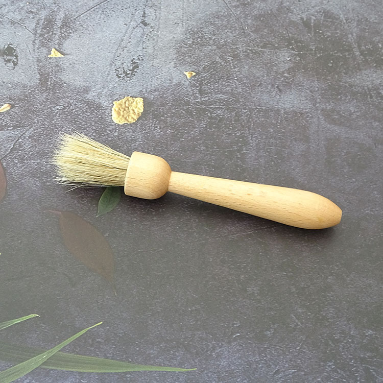 Hand Grinder Brush Coffee Powder Cleaning Brush Electric Grinder Cleaning Brush Manual Bristle Round Head Wooden Handle Brush