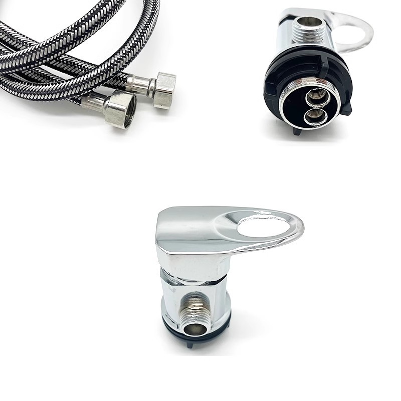 Hair washing bed faucet hot and cold switch barber shop flushing bed mixing valve head treatment bed side water outlet mixing valve
