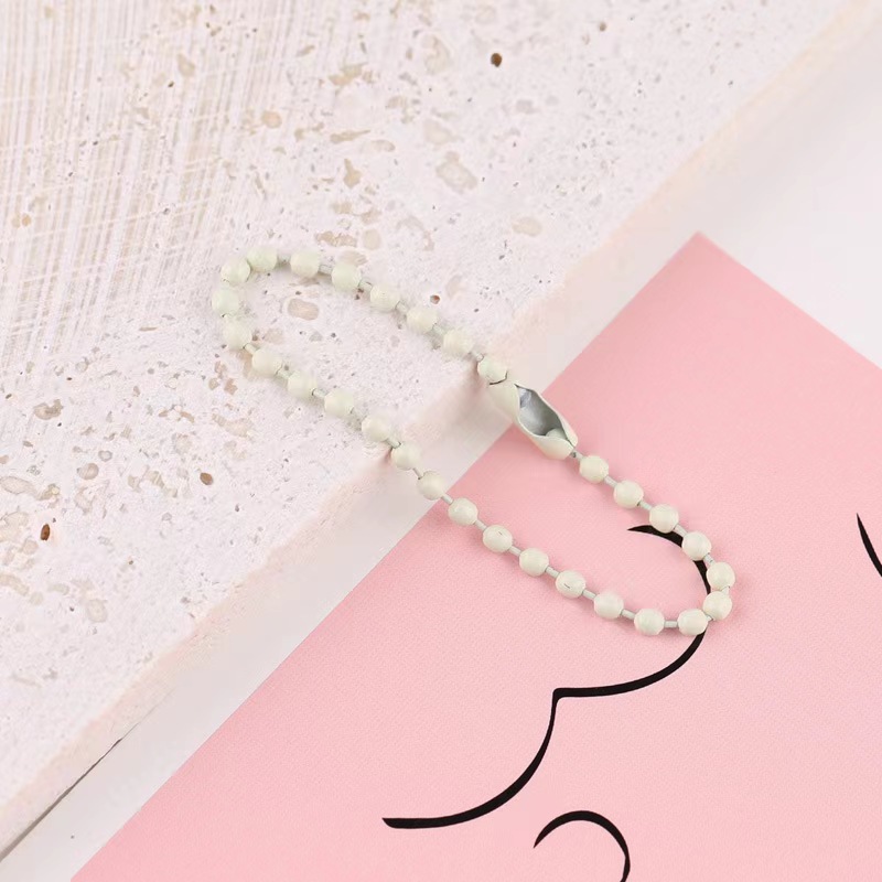 DIY jewelry accessories goo card chain ball bead chain ball bead chain paint color tag chain iron pendant chain paint