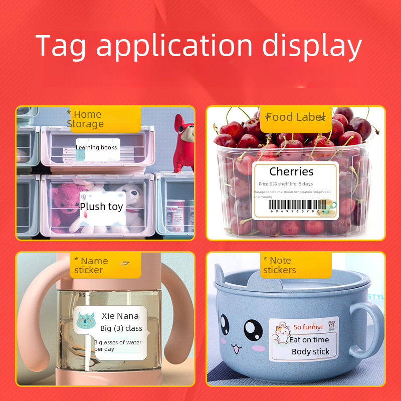 Jingchen B21/B4/B3S Label Machine Thermal Product Price Food Sticker Adhesive Barcode Label Paper