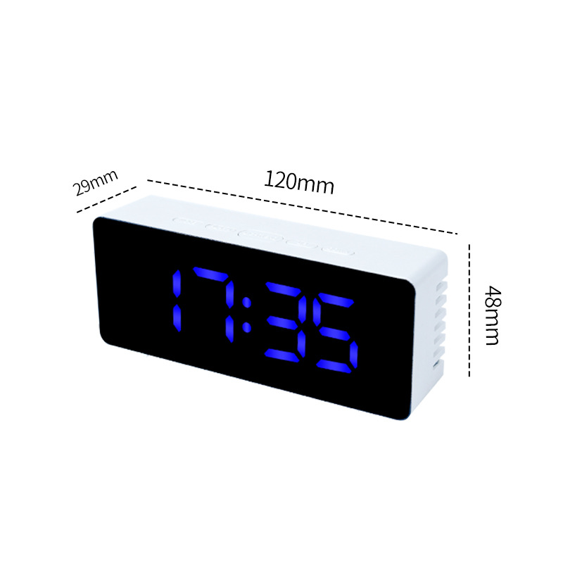 Cross-Border Spot Simple Desktop Smart Mirror Alarm Clock Led Creative Digital Silent Clock Big g Clock Luminous