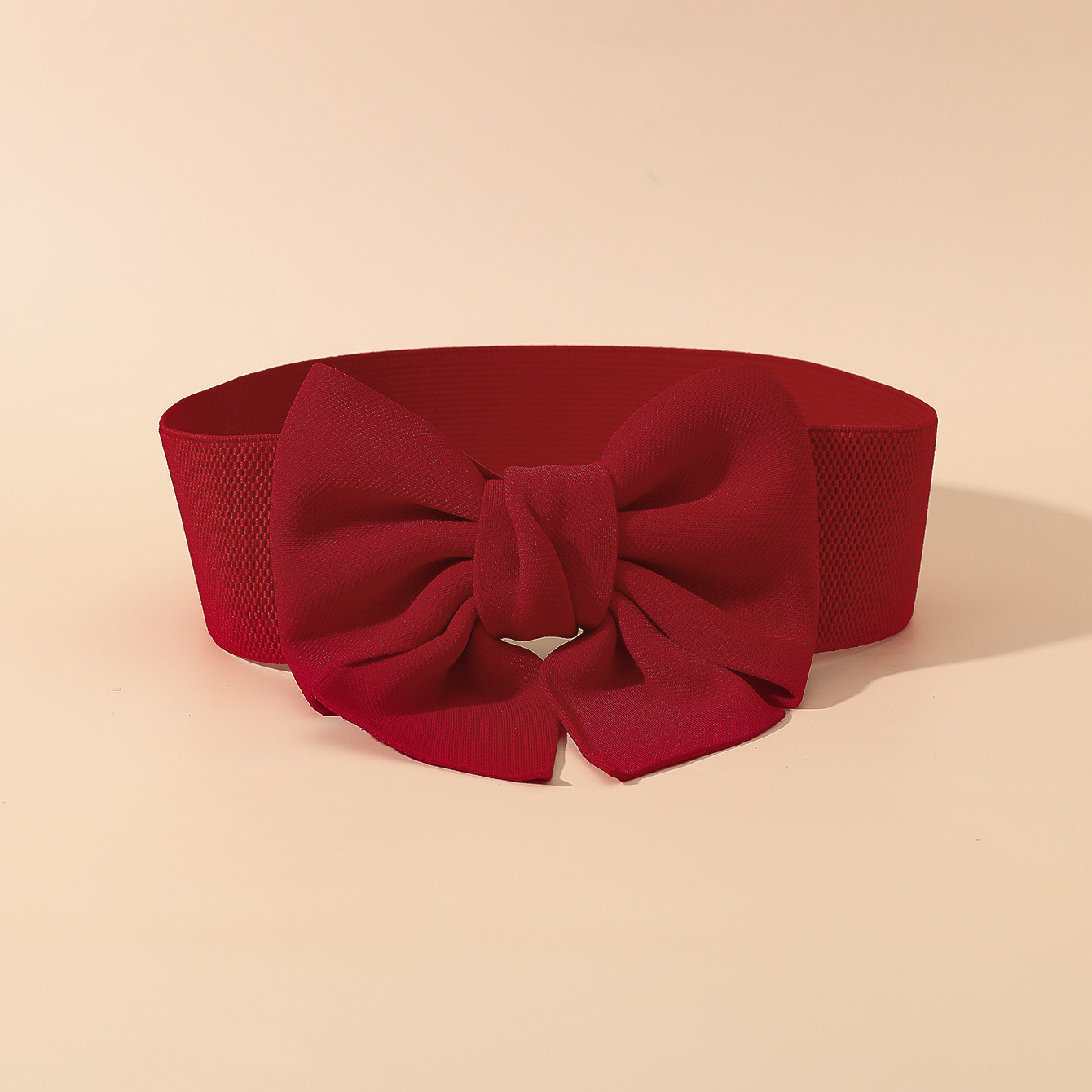 Factory Direct Sales Versatile Sweet Pure Cotton Bow Elastic Belt Elastic Waistband Wide Women's Dress Decoration